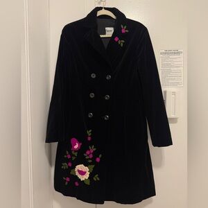 Moschino Cheap & Chic Velvet Flower Coat